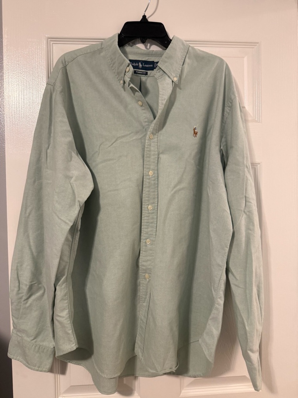Ralph Lauren Light Green Button-Down Oxford Shirt